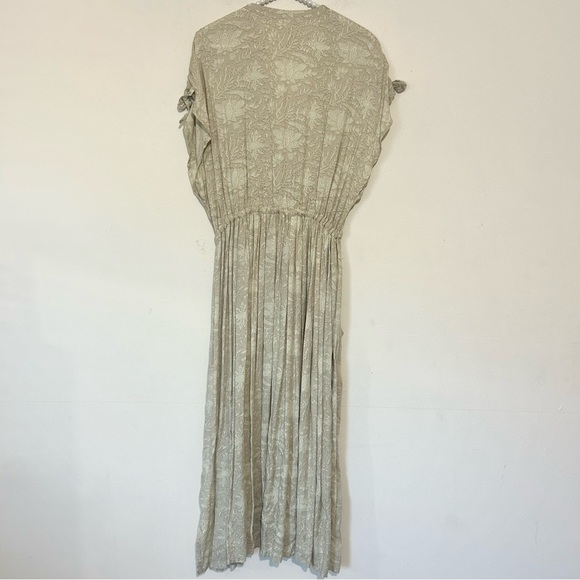 Jen’s Pirate Booty Earth Toned Side Slit Deep V Midi Dress SIZE SMALL - Picture 6 of 6